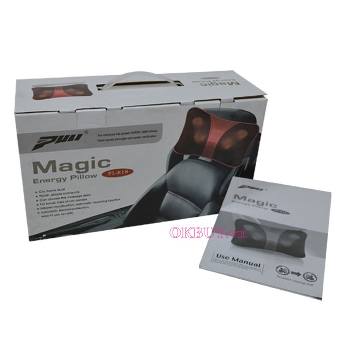 Gối massage Magic Energy Pillow Puli PL-818-4 bi hồng ngoại