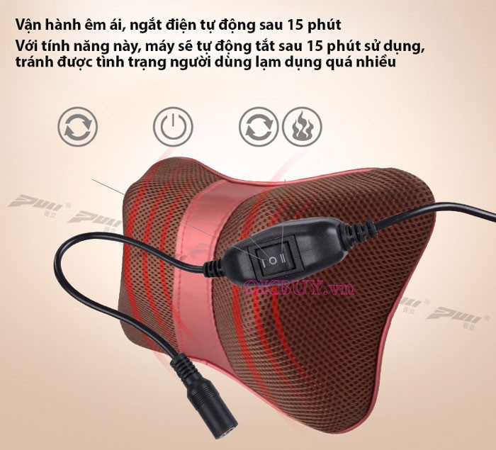 massage hồng ngoại Magic Energy Pillow Puli PL-818 - 4 bi