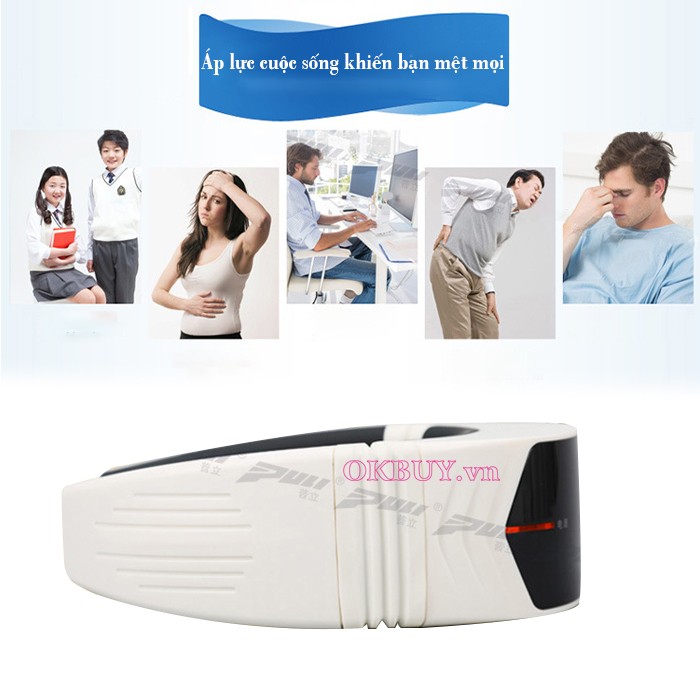 Máy massage cổ Xung điện trị liệu PULI PL-758 - Rung và nóng