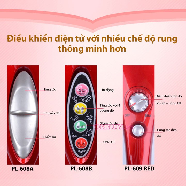 Máy massage cá heo 6 đầu PULI PL-608B - Điện tử