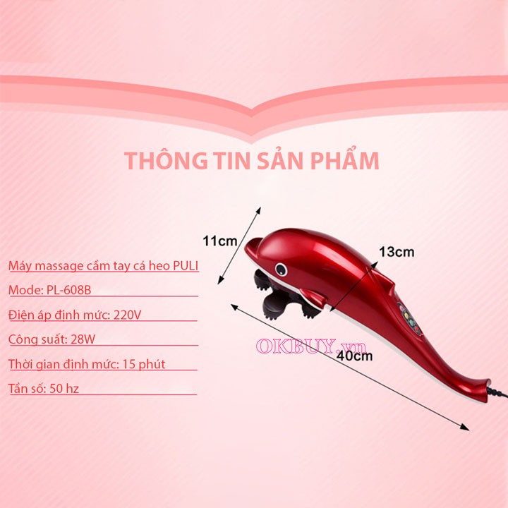 Máy massage cầm tay 6 đầu PULI PL-608B - Điện tử