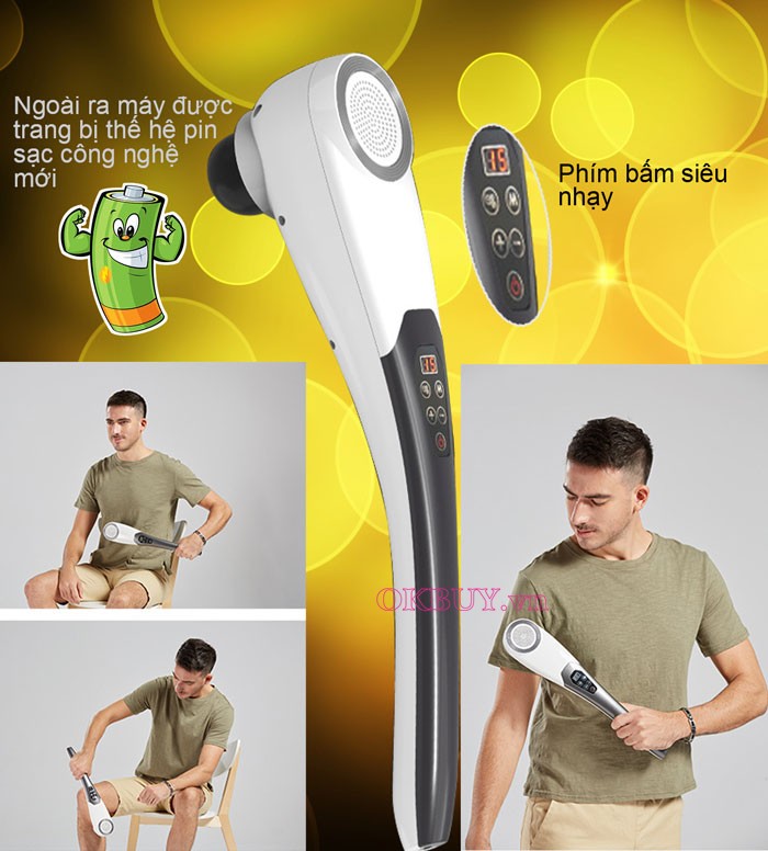 Máy massage 5 đầu PULI PL-620DC - Pin sạc