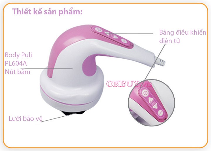 Máy massage cầm tay 4 đầu Puli PL604A