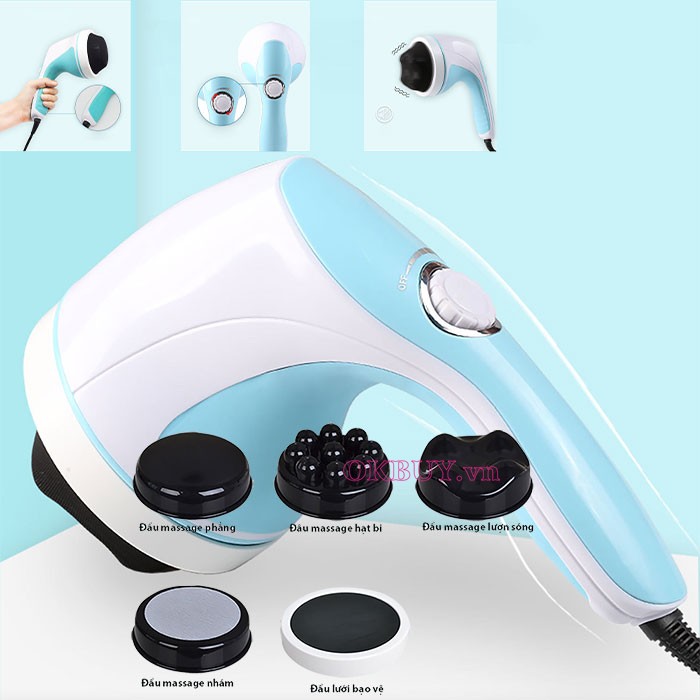 Máy massage cầm tay hồng ngoại Puli PL-603B - 4 đầu cao cấp