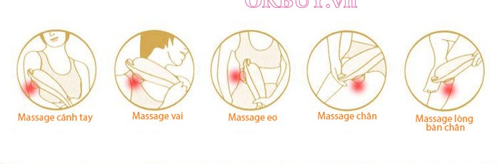Máy massage cầm tay 3đầu Puli PL-606B