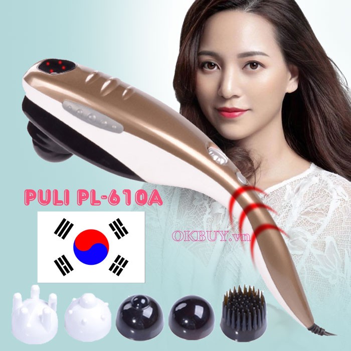 Máy massage cầm tay 5 đầu Puli PL-610A - Cao cấp