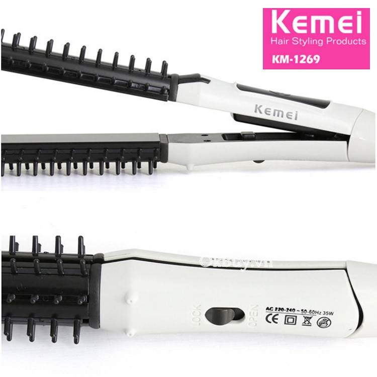 máy uốn duỗi 2in1 Kemei KM-1269 