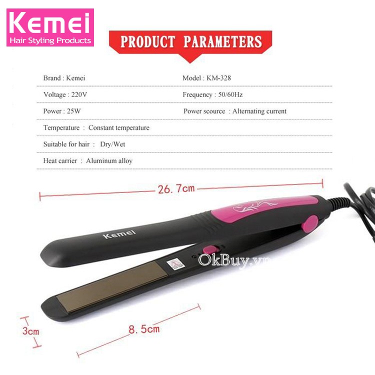 Máy duỗi  Kemei KM-328