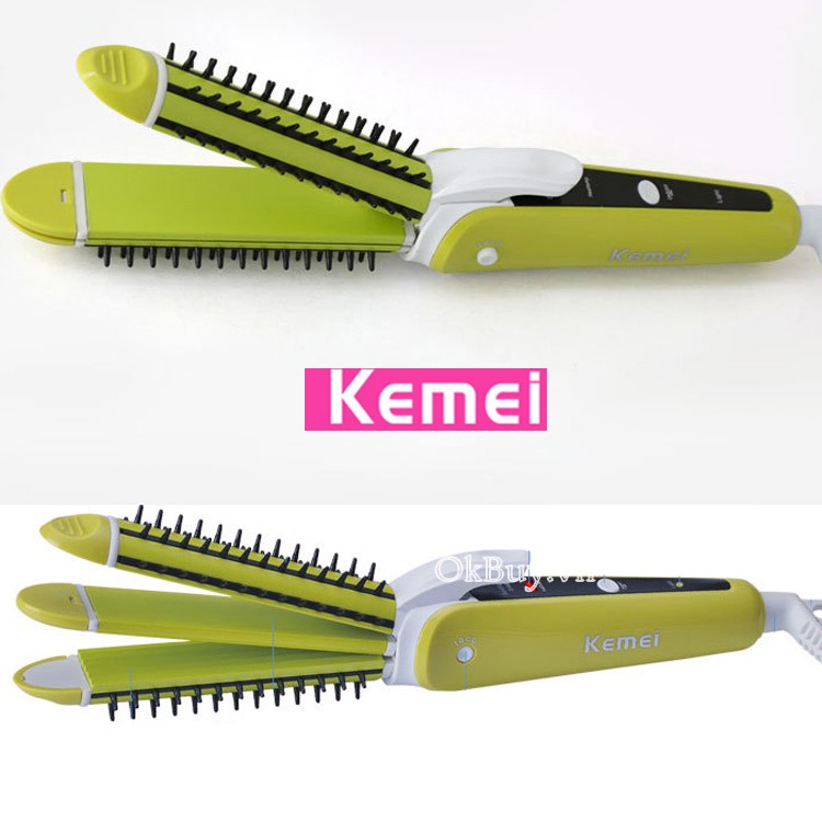 Lược điện uốn duỗi tóc Kemei KM-6855