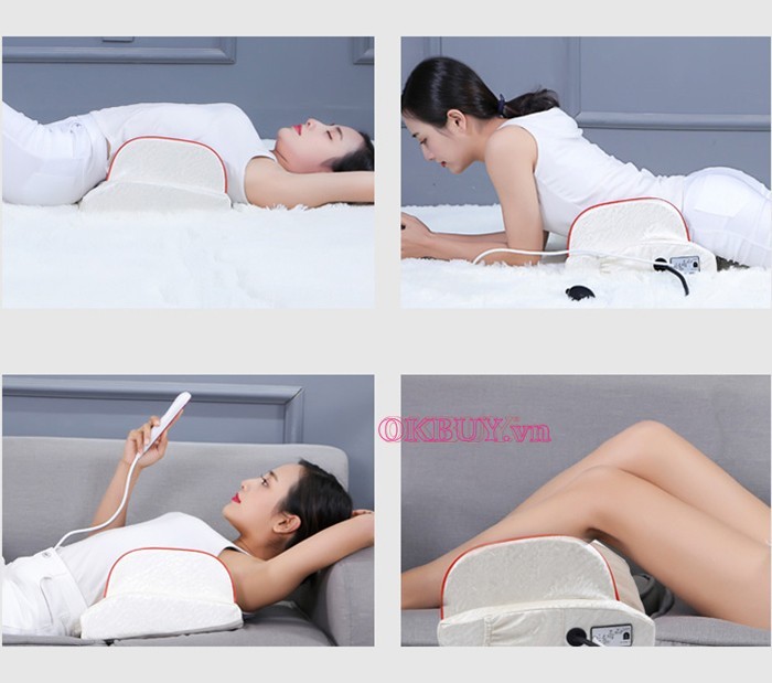 Máy massage lưng giúp sưởi ấm lưu thông máu chữa trị nhiều căn bệnh đau lưng hiệu quả