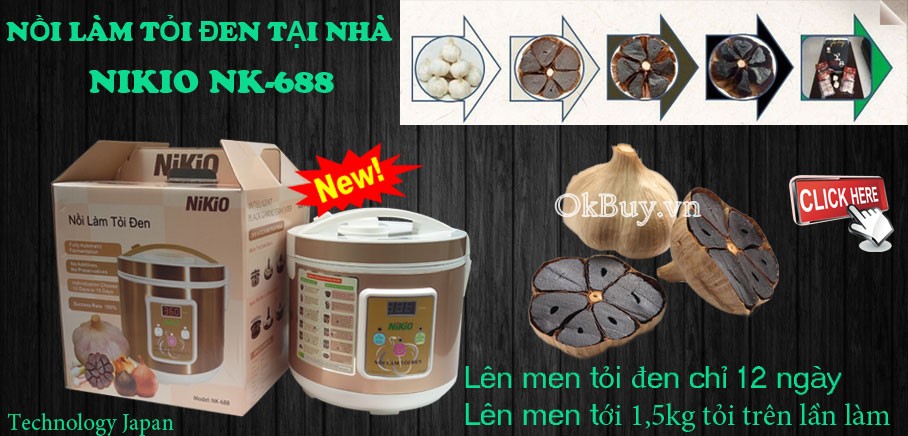 nồi làm tỏi đen gia đình Nikio