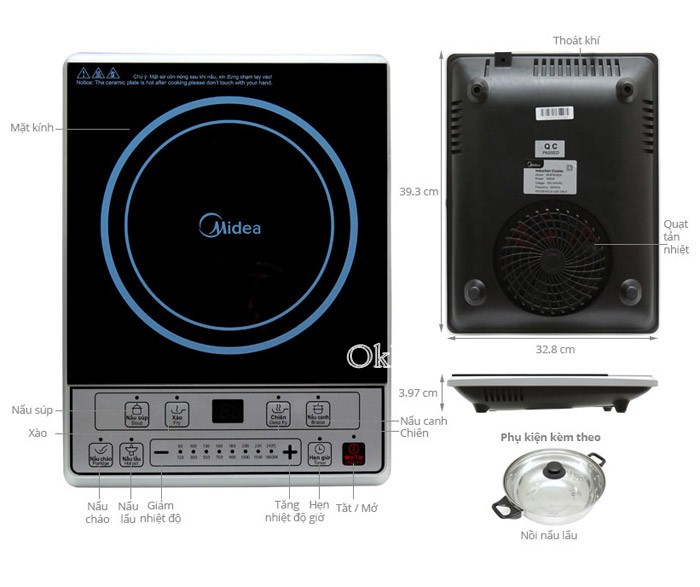 bếp điện từ Midea MI-B1815DA