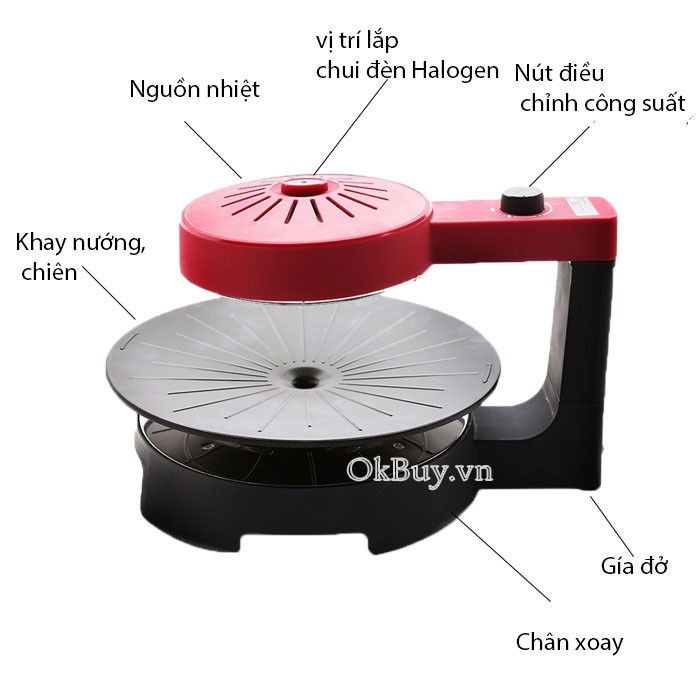 Vỉ nướng điện chân không đèn hồng ngoại Katomo KA-657