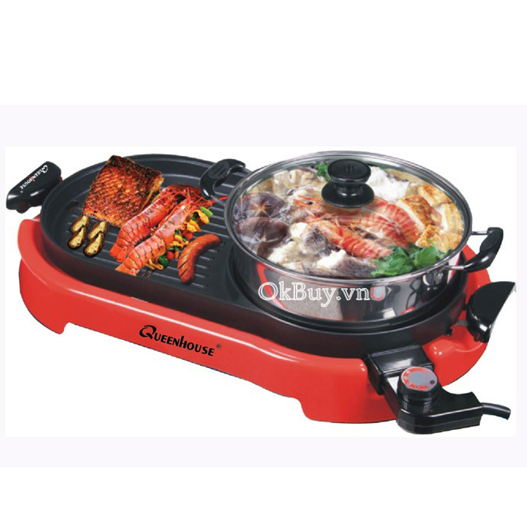 bếp lẩu nướng QueenHouse QH-223NL