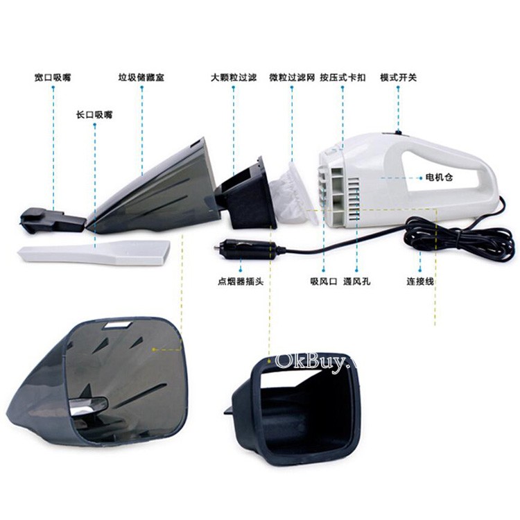 máy hút bụi cầm tay vaccum cleaner poptable dc-12v