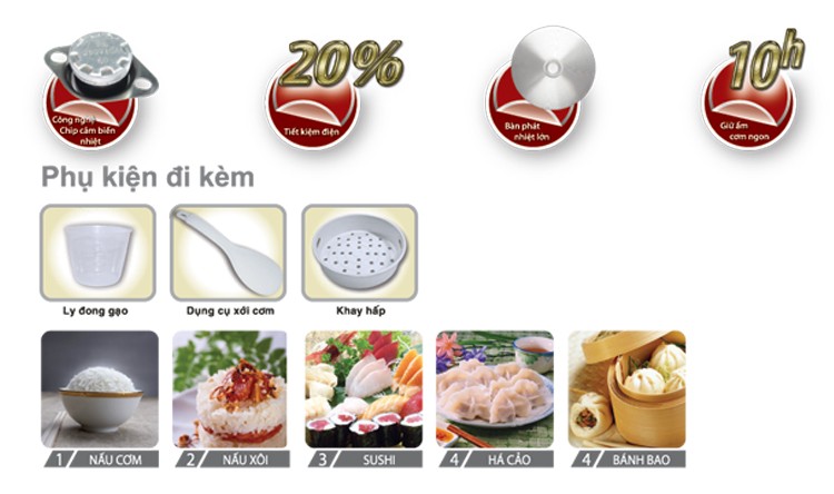 nồi cơm điện Honey's HO1001-M28