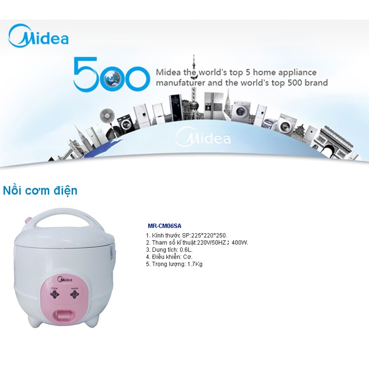 Nồi cơm điện Midea MR-CM06SA
