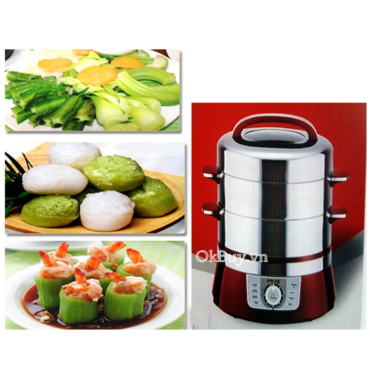 nồi hấp điện đa năng inox Khaluck Home KL-168