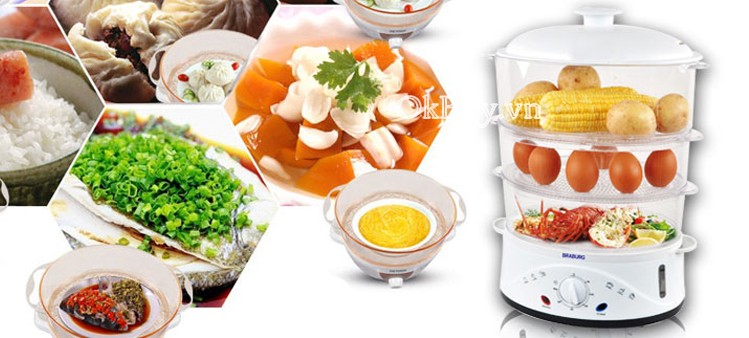nồi hấp điện 3 tầng Braburg