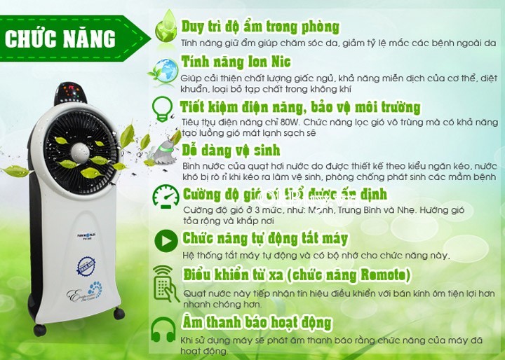 quạt hơi nước Panwolrd PW-868
