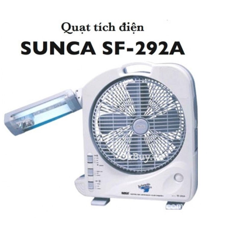 quạt tích điện kết hợp đèn Sunca SF-292A