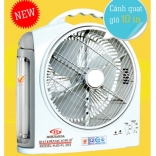 Quạt sạc điện kết hợp đèn Honjianda HJD-FL203/ Trắng