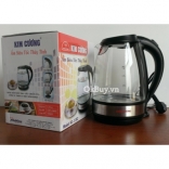 Ấm đun siêu tốc thủy tinh Kim Cương KC-1102 