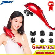 Video máy massage cầm tay cá heo 6 đầu puli pl-608b - xua tan mọi cơn đau mỏi